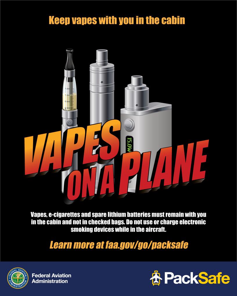 Vapes On A Plane Marketing Kit Federal Aviation Administration